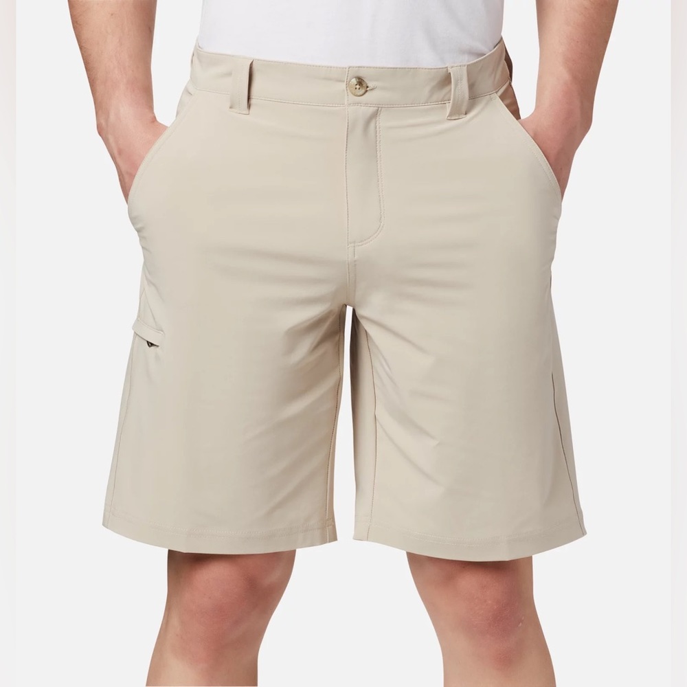 Columbia PFG Grander Marlin™ II Offshore Shorts Size 34 Fossil Khaki Tan Fishing